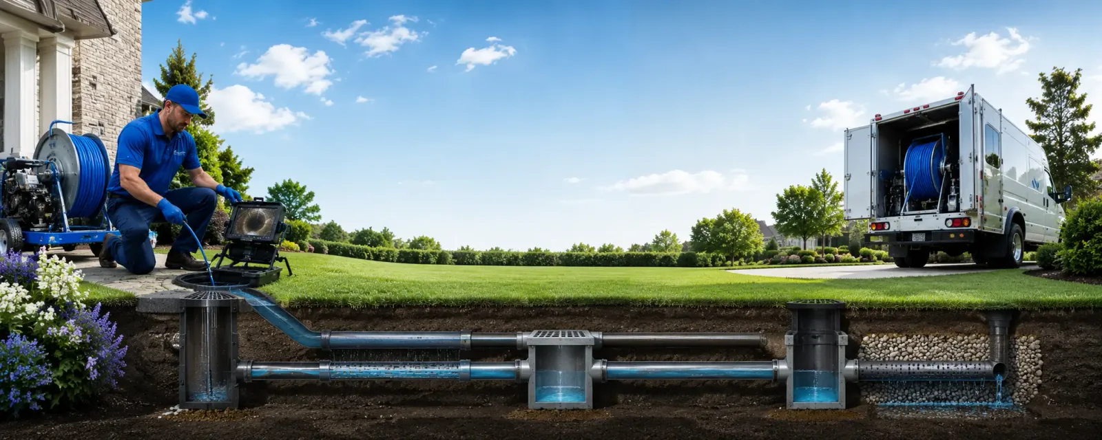 Outdoor drain cleaning information for Huntington, VT